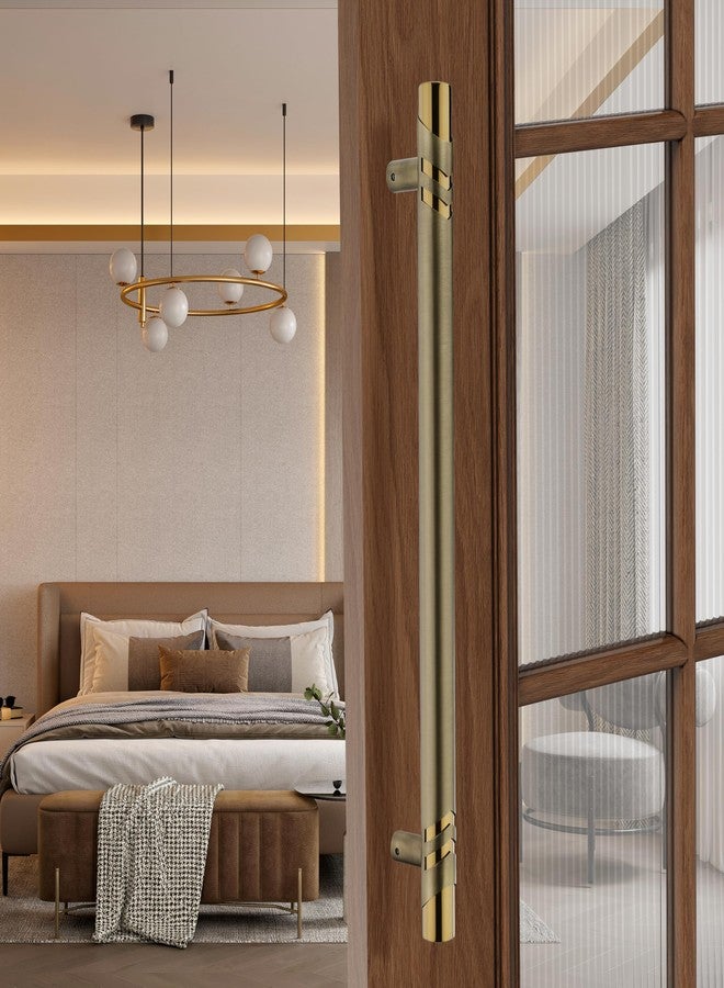 LAPO 36 Inch Stainless Steel Pull Bar - Extra-Length Door Handle for Main Entrance Doors and Large Cabinets, Elegant Antique Finish, 3-Year Warranty (Pack of 1) - Image 1